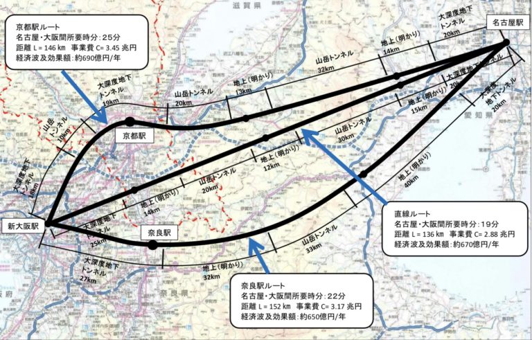 【Q&A】リニア中央新幹線の大阪・名古屋間のルート、中間駅とその可能性、決定時期について 草枕ノート